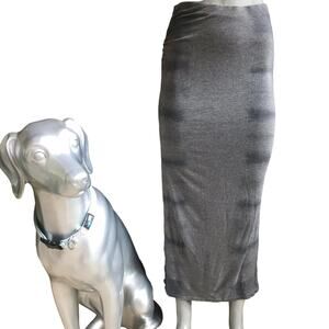 Jessica Simpson Gray Striped Fitted Maxi Skirt Women's Size XS